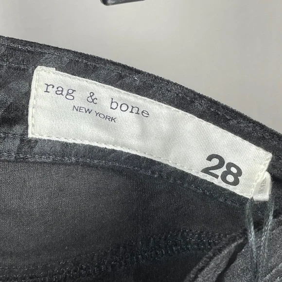 NEW Rag & Bone Jeans Womens 28 black zebra animal nina skinny - Picture 4 of 10